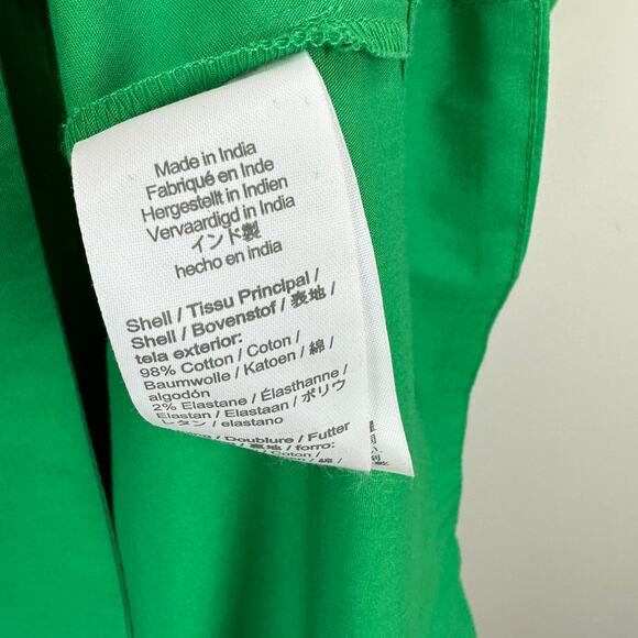 J.Crew One Shoulder Midi Dress A Line Ruffle Pockets Kelly Green US 00 NWT - Picture 7 of 12